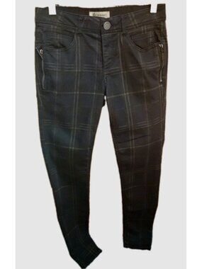Democracy Women's Ab-solution  Jeans Size 8 Plaid Mid Rise 32x29.5